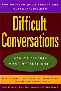 Difficult Conversations book cover
