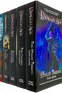 Dragon Age 5 Books Series Collection Set by David Gaider (Stolen Throne, Calling, Asunder, Masked Empire & Last Fight) book cover