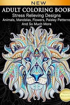 50 animal mandalas coloring book for adults stress- relief: Coloring Book  For Adults Stress Relieving Designs, mandala coloring book with Lions,  Eleph (Paperback)