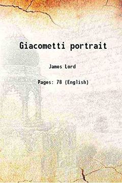 Giacometti portrait book cover