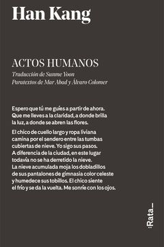 Actos humanos book cover