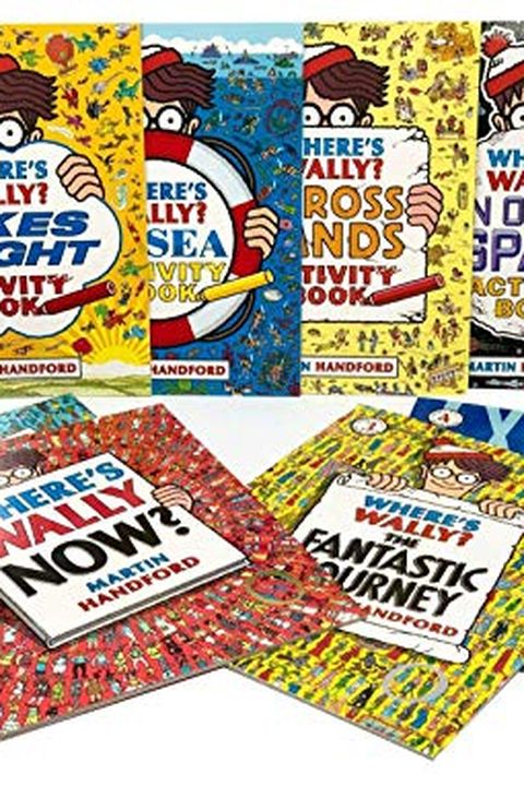 Where's Wally Amazing Adventures and Activities 8 Books Bag Collection Set ( Where's Wally, Now?,The Fantastic Journey, In Hollywood, In Outer Space, At Sea, Across Lands & Takes Flight) book cover