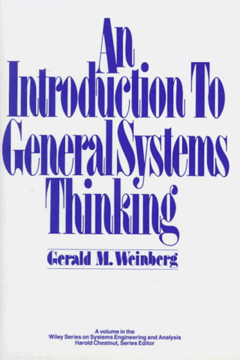 An Introduction to General Systems Thinking book cover