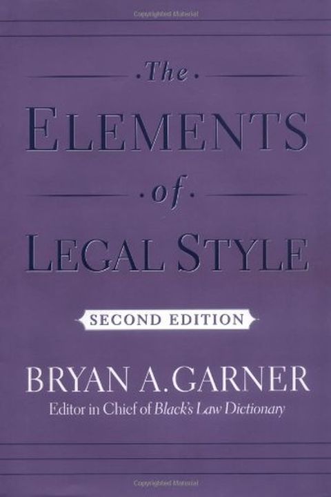 The Elements of Legal Style book cover