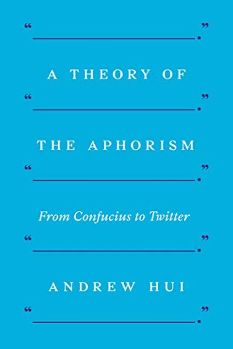 A Theory of the Aphorism book cover