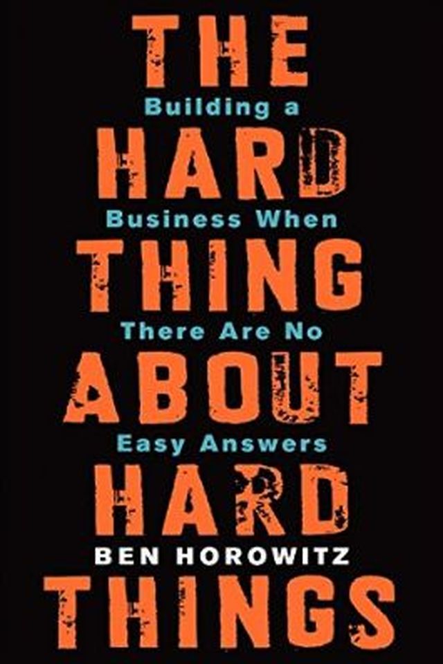 The Hard Thing About Hard Things book cover