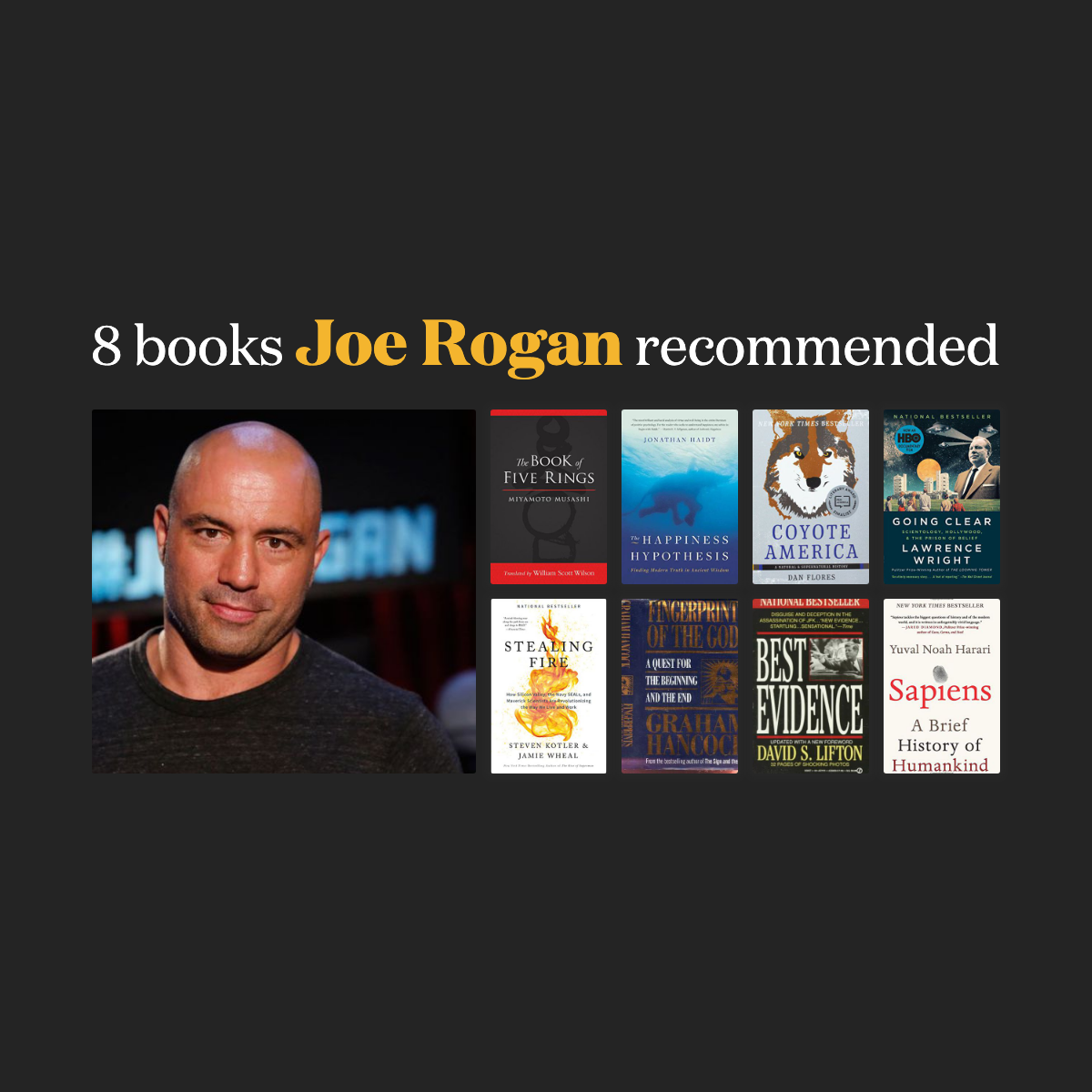 best fiction books joe rogan