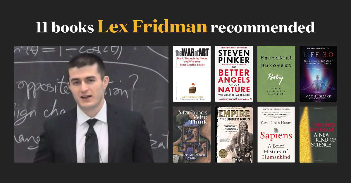 Lex Fridman on X: I'm reading a book a week in 2023. Classics, sci-fi,  nonfiction, or anything people highly recommend. I'll keep adjusting the  list. Start on Monday, done by Sunday. Might